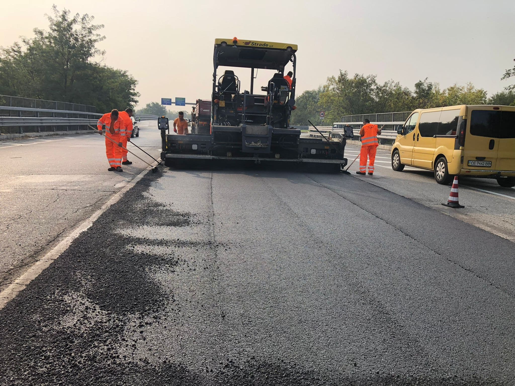 Il team GF Strade al lavoro